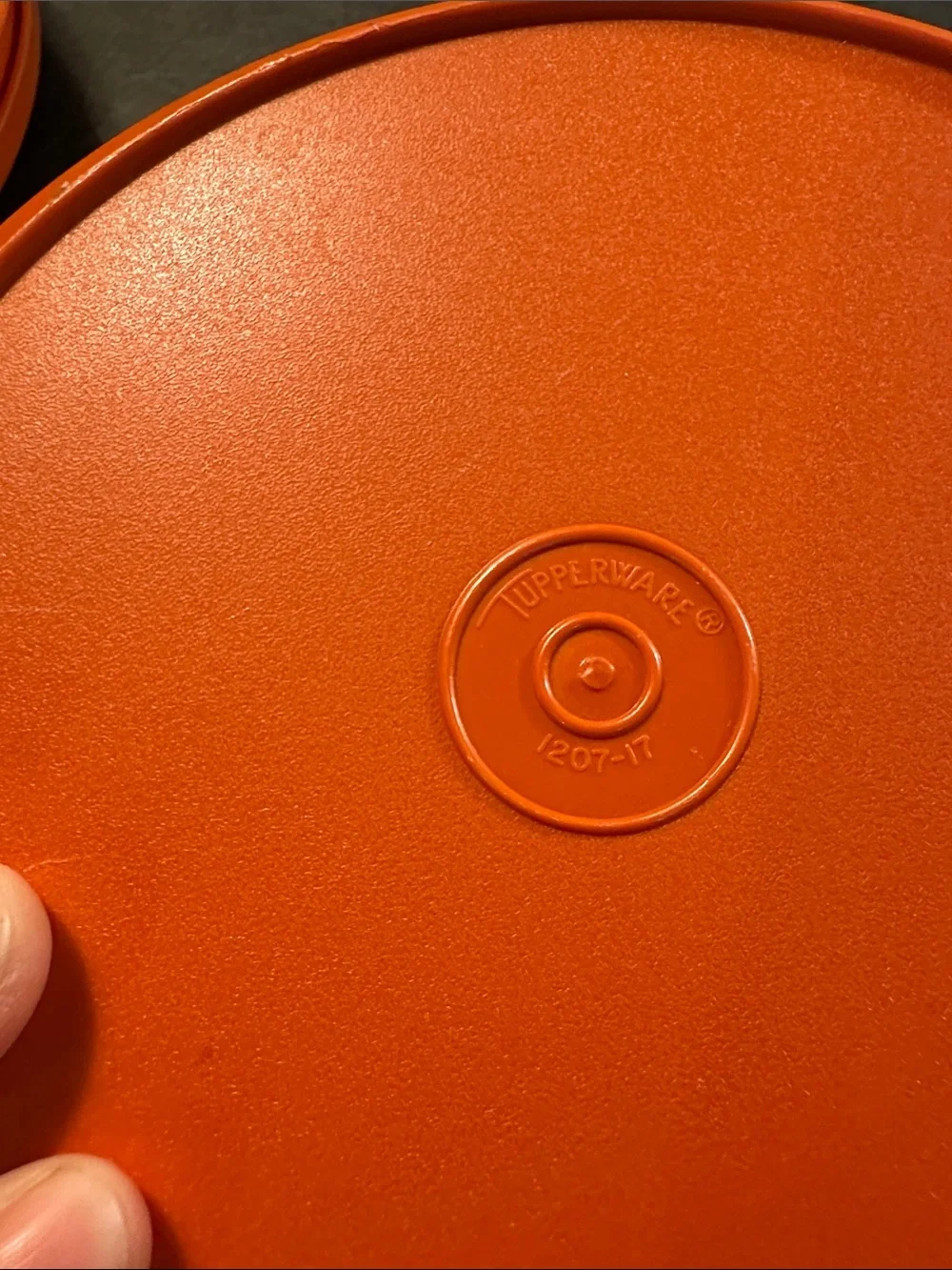 Bright Orange Round Tupperware Storage Containers - Set of 2